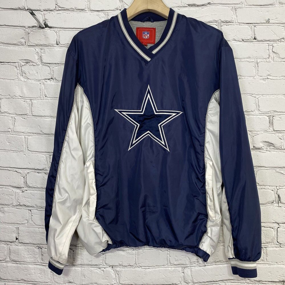 Dallas Cowboys NFL Vintage G-III Lined Jacket Embroidered Mens Size L Pullover